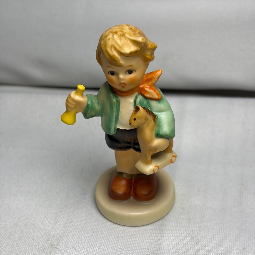Vintage Goebel Hummel Boy with horn and Horse